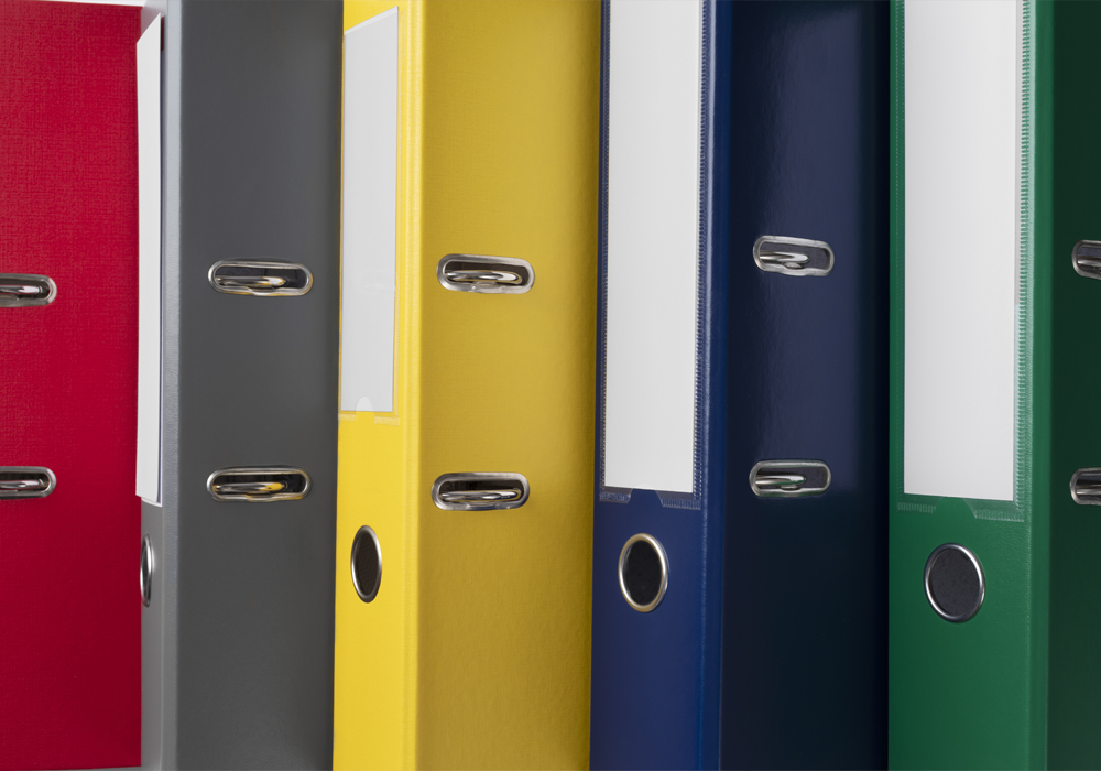 Gekleurde ordner mappen