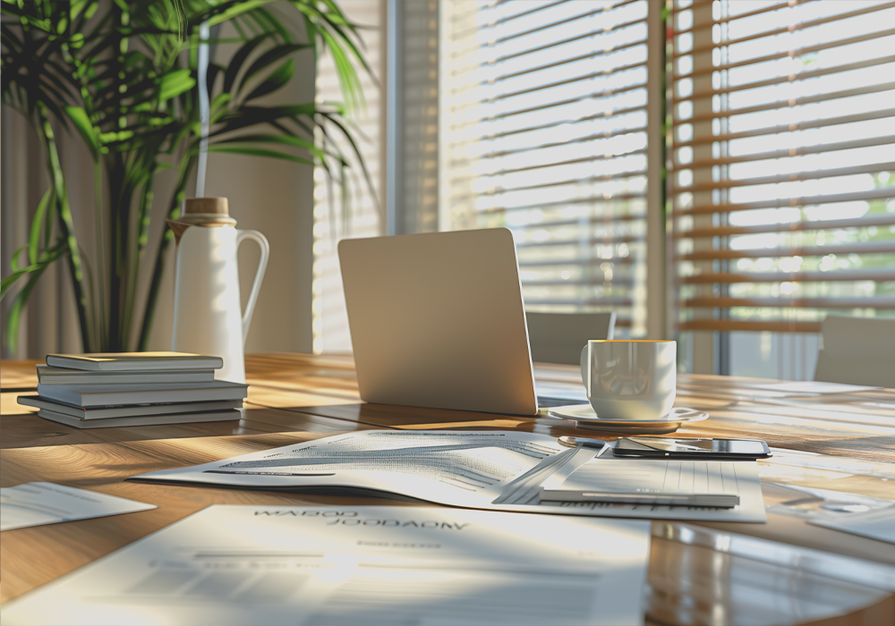 Rustige werkplek in een lichte ruimte Rustige werkplek in een lichte ruimte